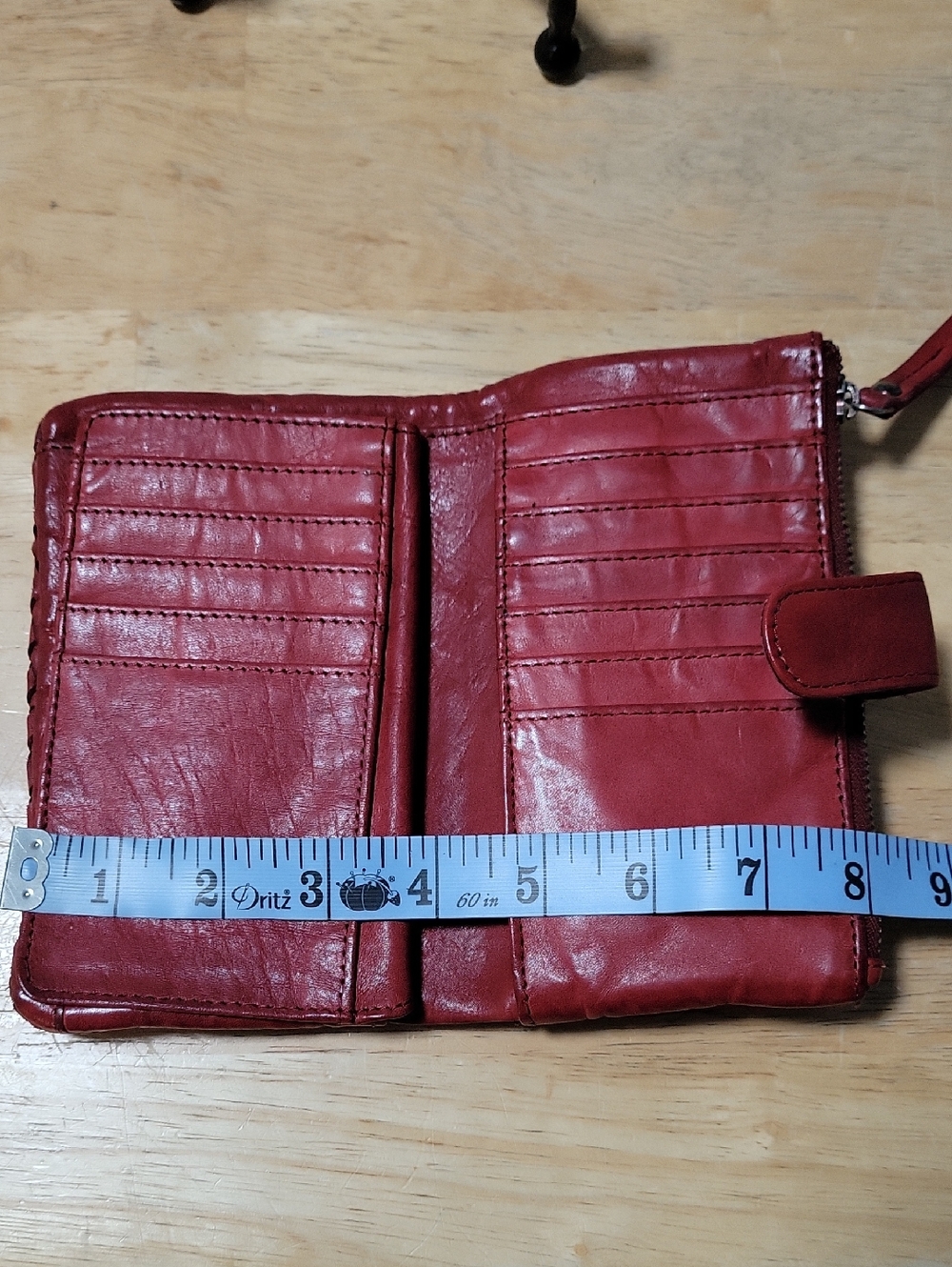 Vilenca Holland Woven Leather Wallet - Red - Picture 10 of 10